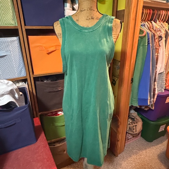 Free People Green Hot Shot tunic tank Backless Dress - Picture 4 of 12